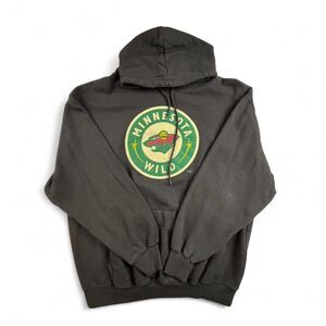 Minnesota Wild Hoodie Mens XL Black NHL Hockey Sweatshirt Pullover Logo